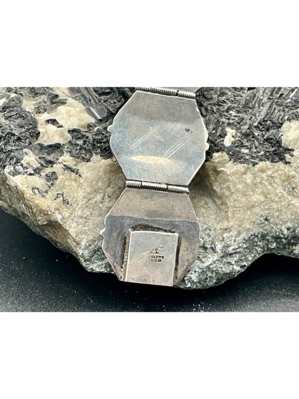 Vintage Art Deco Mexican Panel Bracelet R222 - Picture 3 of 3